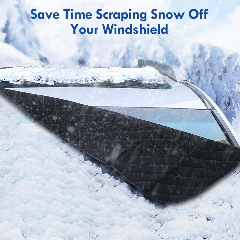 IC ICLOVER Winter Snow Cover & Car Rear Windshield with Magnetic Edge Shade Ice Frost Sun Rain Resistant Waterproof Windproof Dustproof for Outdoor Cars ,Suvs & Vans