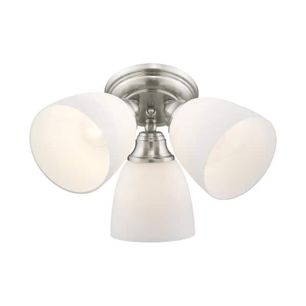 Beaumont 3 Light Brushed Nickel Flush Mount