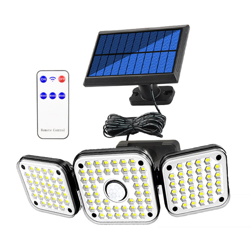 2 Pack Outdoor Solar Lights Waterproof Spotlight Flood Light, Security Wall Lamp for Outdoor Yard Garden Garage Patio Porch, w/Motion Sensor & 3 Adjustable Heads