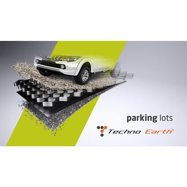 9 ft. x 17 ft. x 8 inch Geocell Black Honeycomb Ground Grid HDPE Plastic Paver (160 sq. ft.)