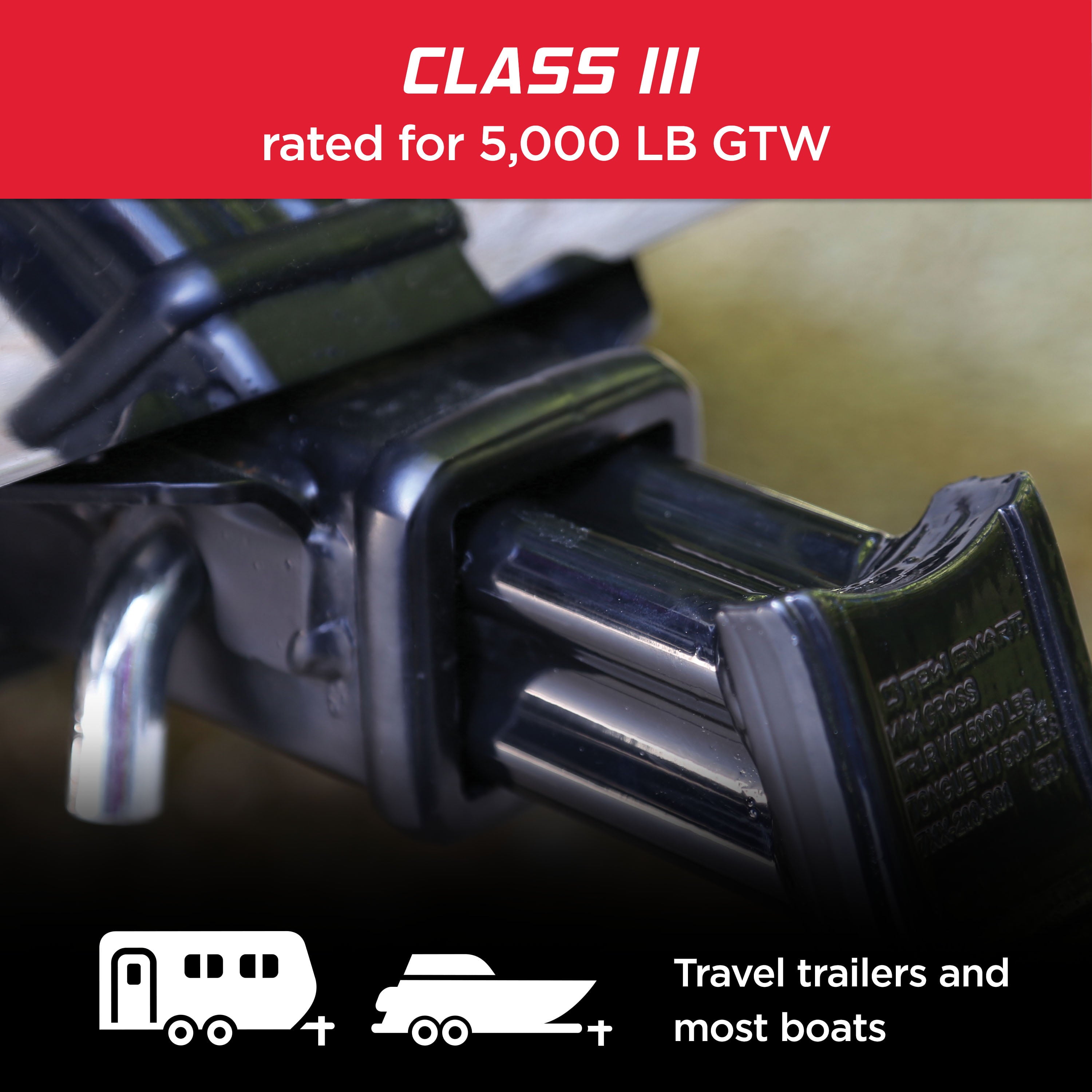 TowSmart Hitch Towing X Mount, Class III, 5.25in Drop, 4in Rise, 1in Shank, 7225, 5000lb, 1 Each