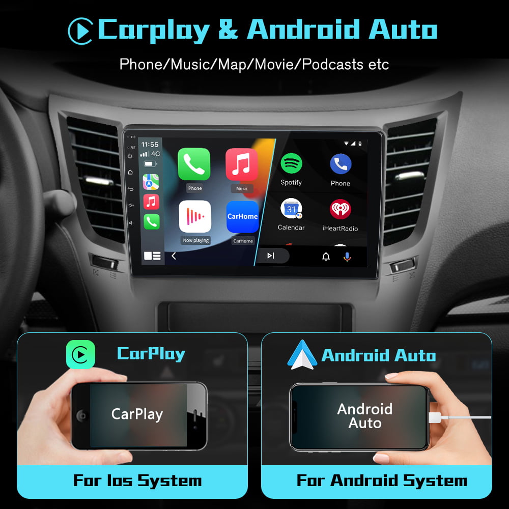 Awesafe 10 Inch Car Stereo Radio for Subaru Outback Legacy 2009-2014, Android 12 Touchscreen Wireless Carplay Android Auto Media Radio Wifi Bluetooth GPS Navigation FM/RDS, 2G +32G