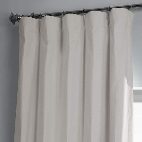 Supreme Cream Beige Dune Textured Hotel Blackout Cotton Curtain - 50 in. W x 96 in. L (1 Panel)