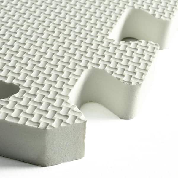 Premium White 24 in. W x 24 in. L Foam Kids and Gym Interlocking Tiles (58.1 sq. ft.) (15-Pack)