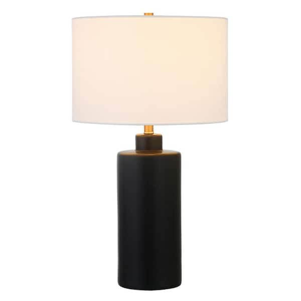 Carlina 25 in. Matte Black Table Lamp