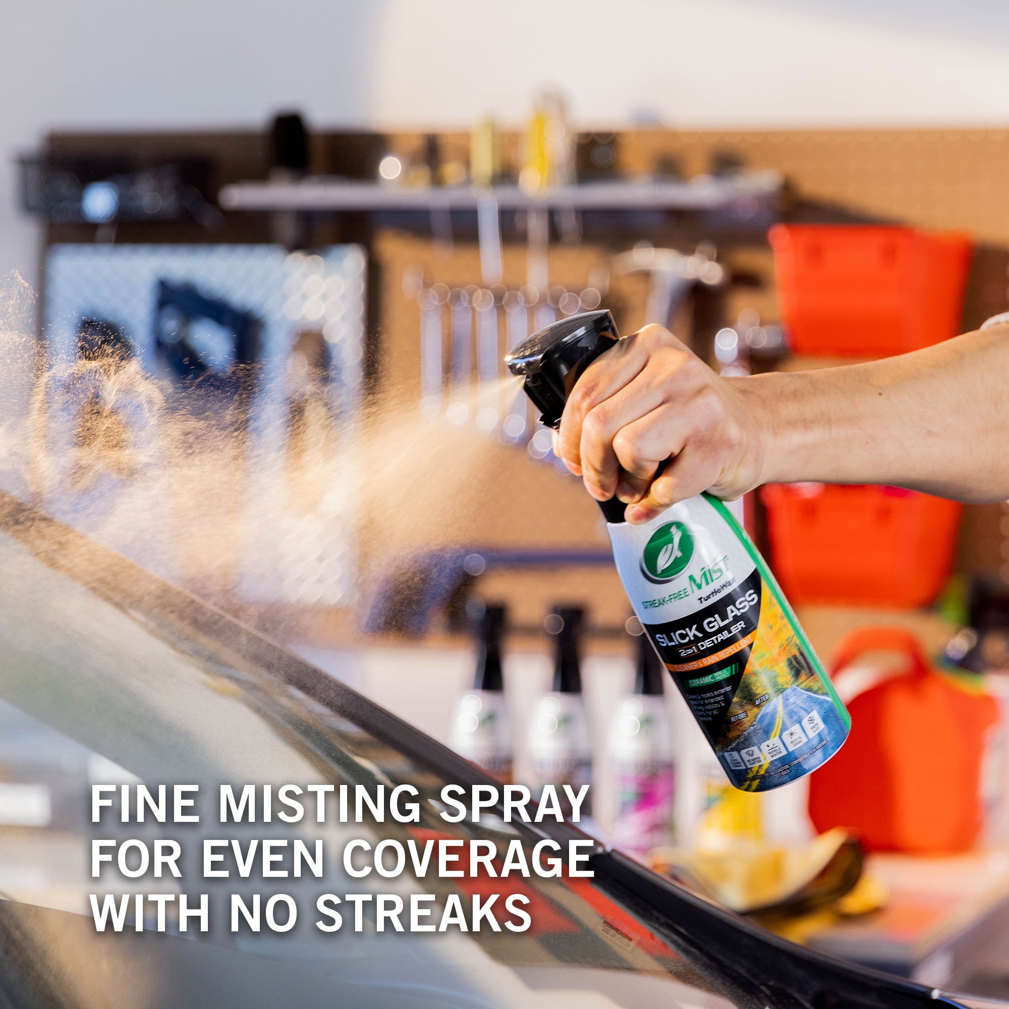 Turtle Wax 53844 Slick Glass 2 in 1 Detailer Streak Free Mist, 20 oz