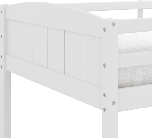 Alexis Twin Loft Bed with Ladder, White