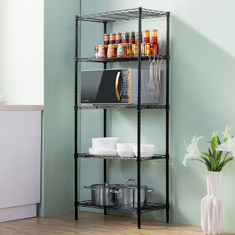 SUGIFT 5 Tier Wire Shelf Unit, 21.7