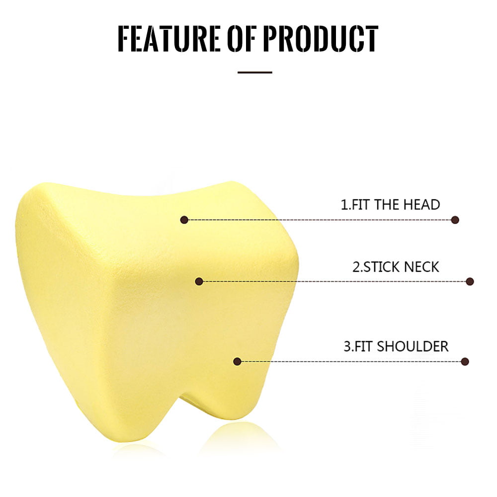 Car Neck Pillows Travel Pillow,Car Seat Headrest Pad Car Seat Headrest Pillow,Cervical Headrest,Memory Foam Pillow,Relief Pillow,Car Headrest Cushion with Adjustable Elastic Band for Car Seats