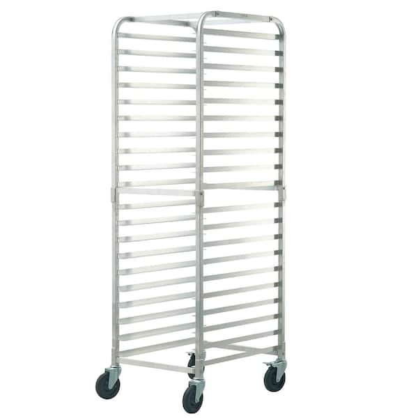 Bun Pan Rack 20-Tier Commercial Bakery Racks with Brake Wheels26 in. L x 20.4 in. W x 70 in. H Bread Baking Equipment