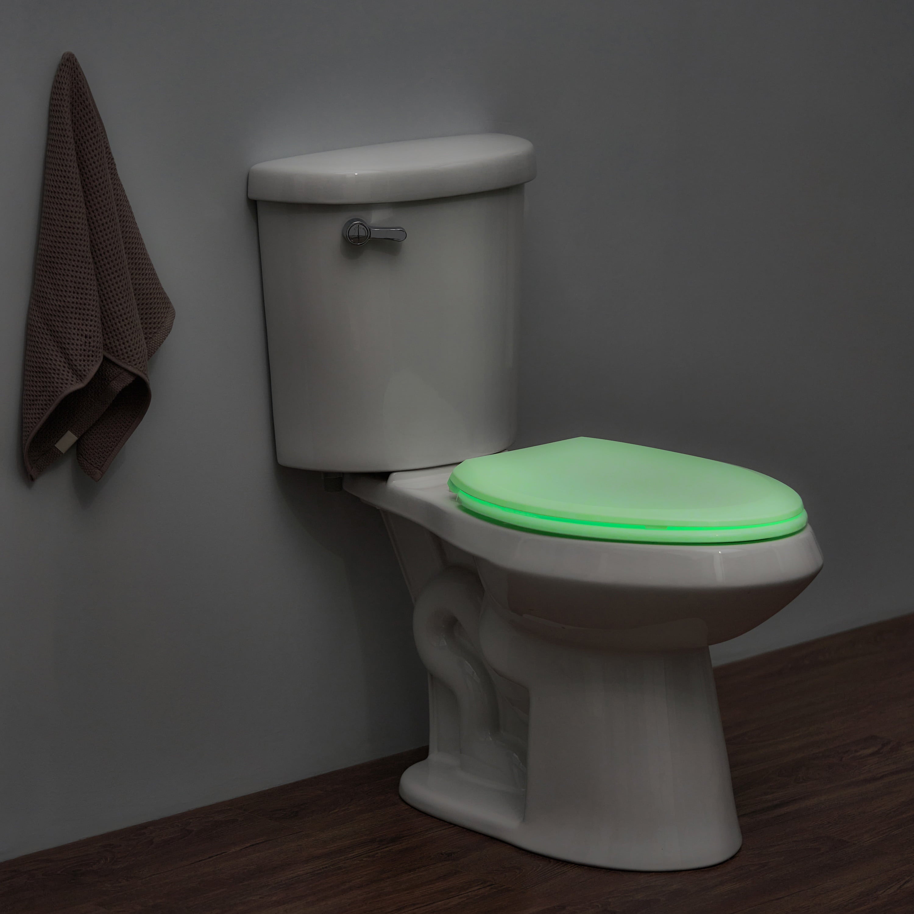 Evekare Night Glow ( Green Glow) Soft Close Elongated Toilet Seats In White