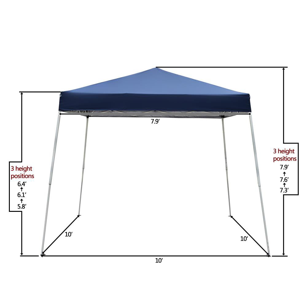Zimtown 10' x 10' Leg Tube Pop up Canopy Tent Instant Practical Waterproof Folding Tent with Carry Bag
