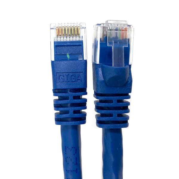 150 ft. 24 AWG Cat6 Molded Snaggles RJ45 UTP Networking Patch Cable, Blue