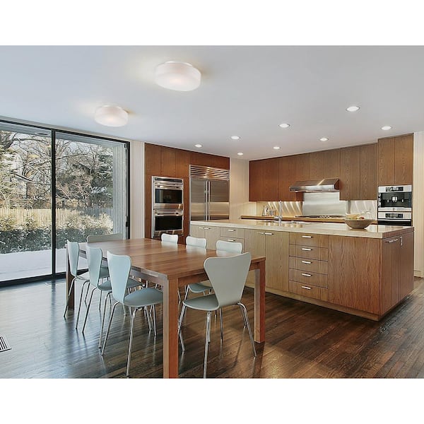 Ramata Collection 2-Light White Flush Mount