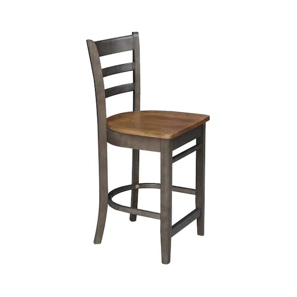 24 in. H Emily Hickory/Coal Counter Stool