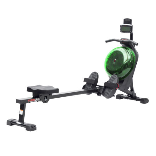 Sunny Health Fitness Smart Hydro+ Magnetic Compact Water Rower SF-RW522017GRN