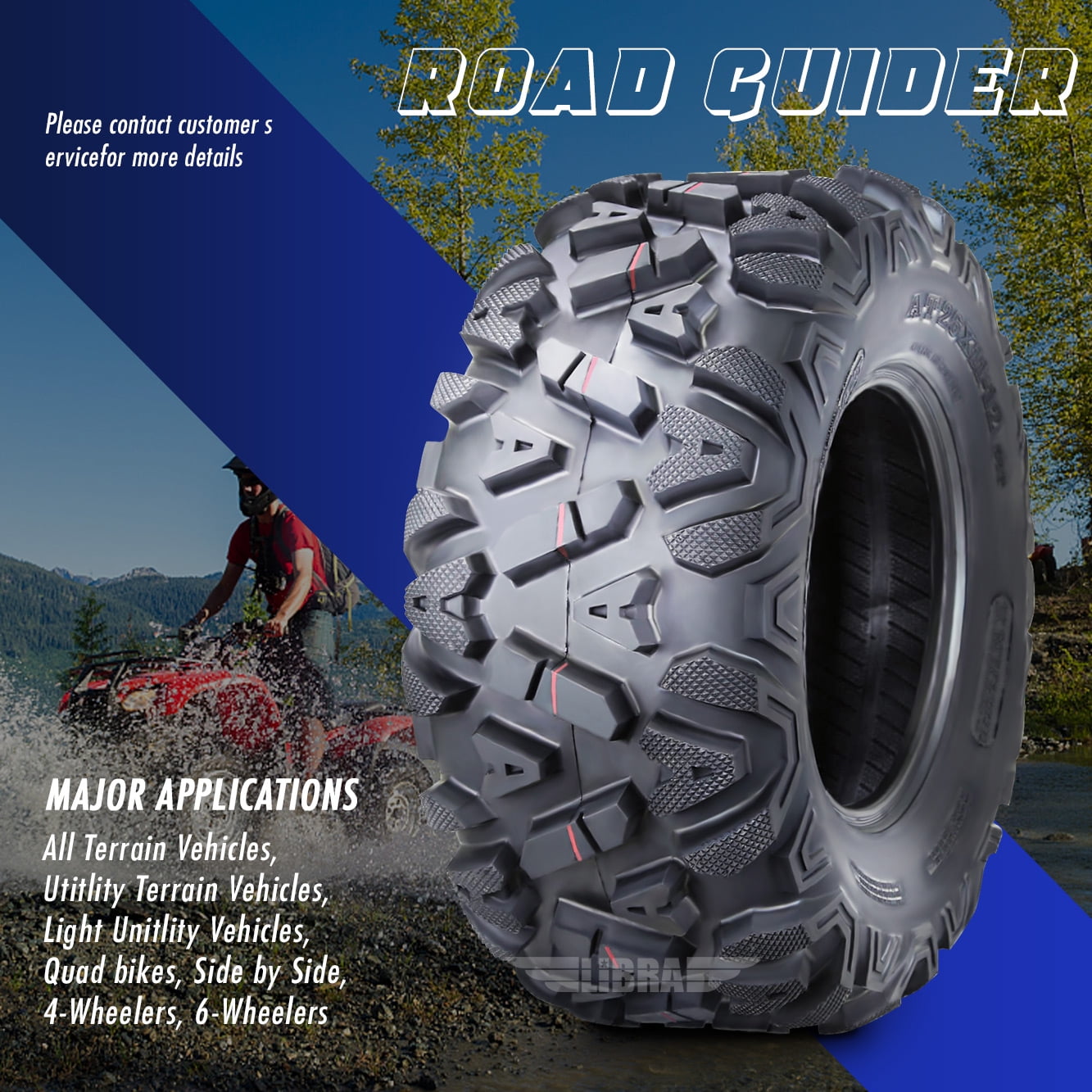 Set 4 ATV UTV Mud Tires 26x9-12 26x9x12 Front & 26x12-12 26x12x12 Rear 6PR