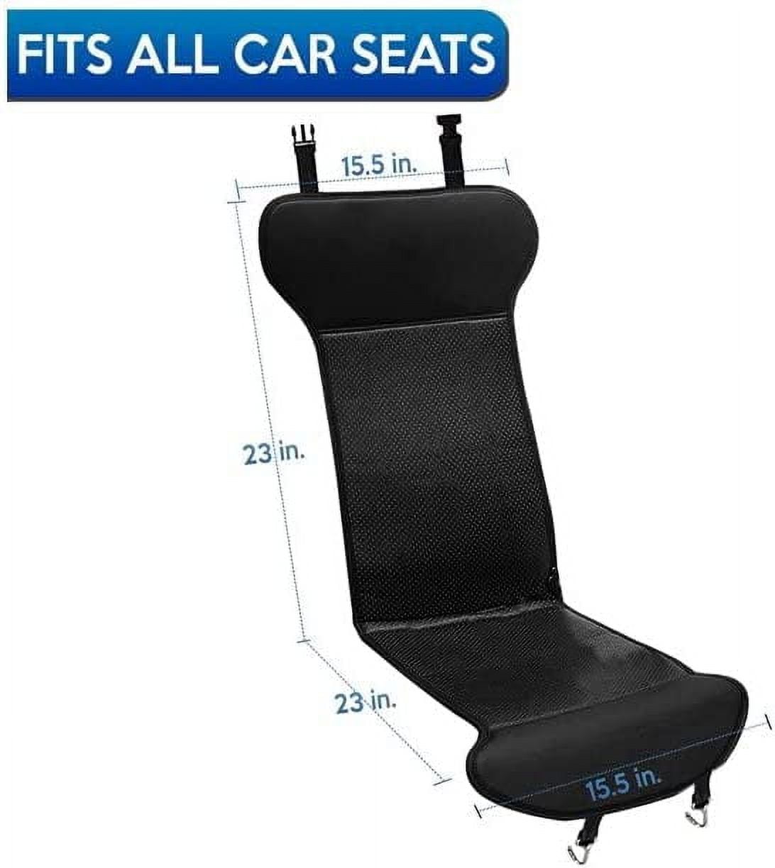 Zone Tech Black Car Heated Travel Seat Cover Cushion, 12v Plug for Cold Weather, 2 Pack