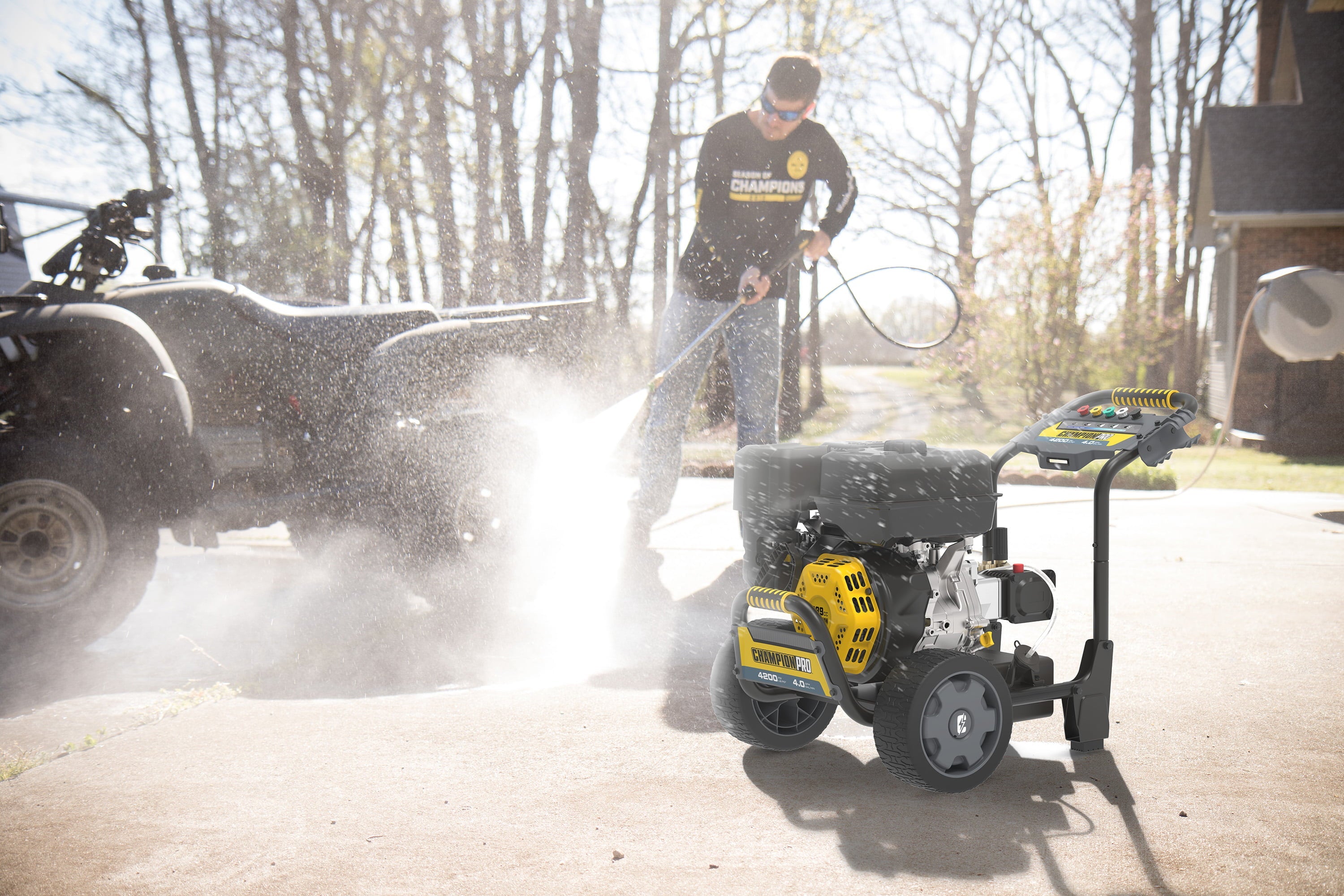 Champion Power Equipment 4200-PSI 4.0-GPM Commercial Duty Low Profile Gas Pressure Washer