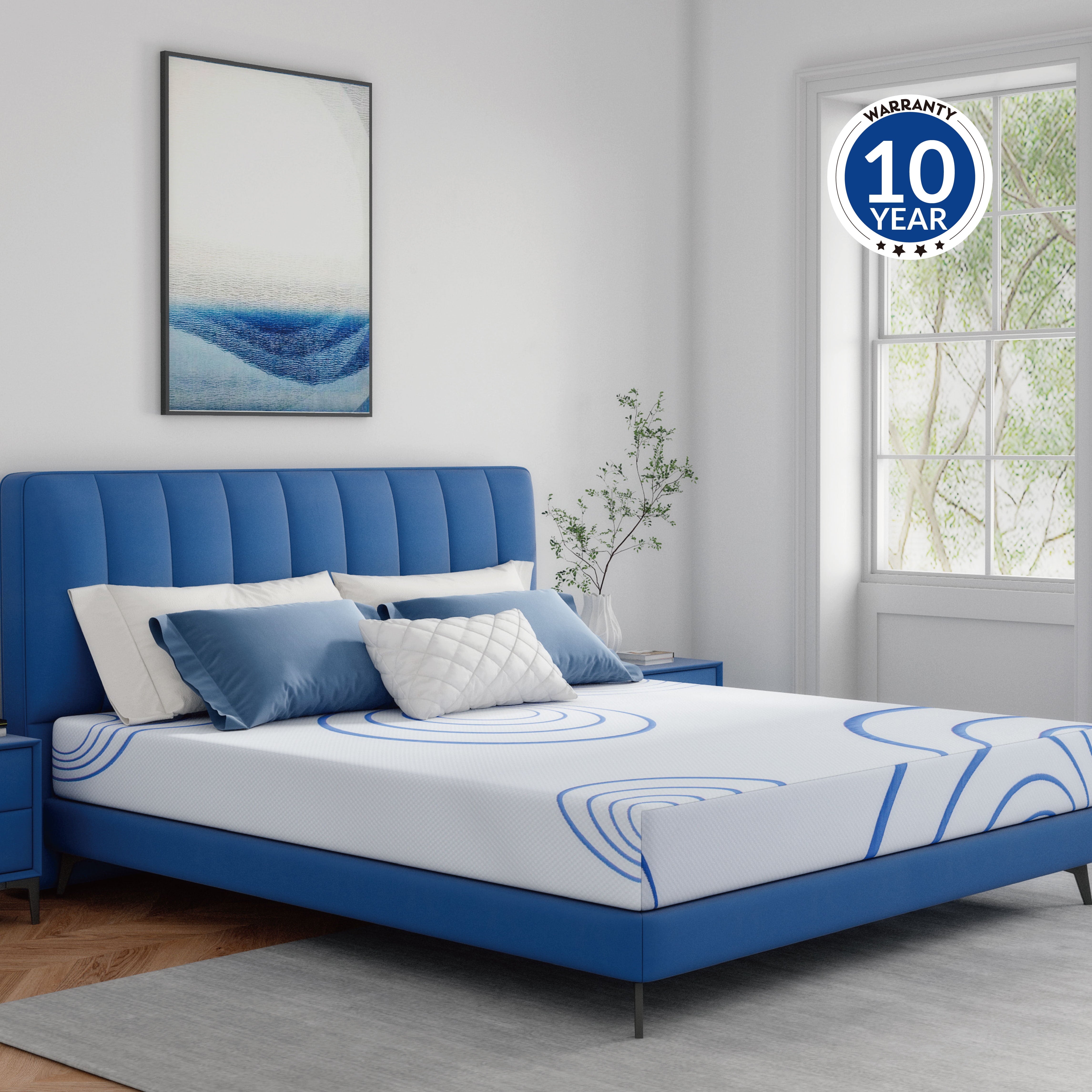 Ego Charcoal 8 inch Memory Foam Mattress with Gel, Twin Mattress in a Box, Medium