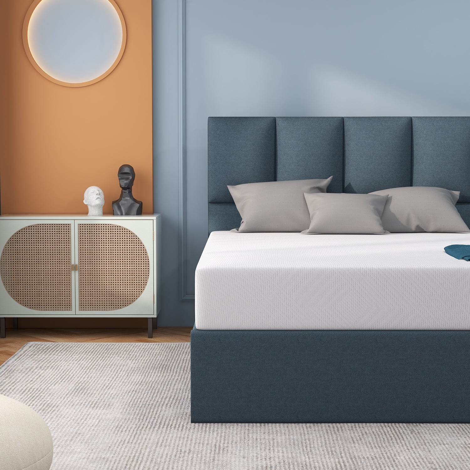 Inch Memory Foam Mattress Green Tea Mattress Medium Firm,Twin