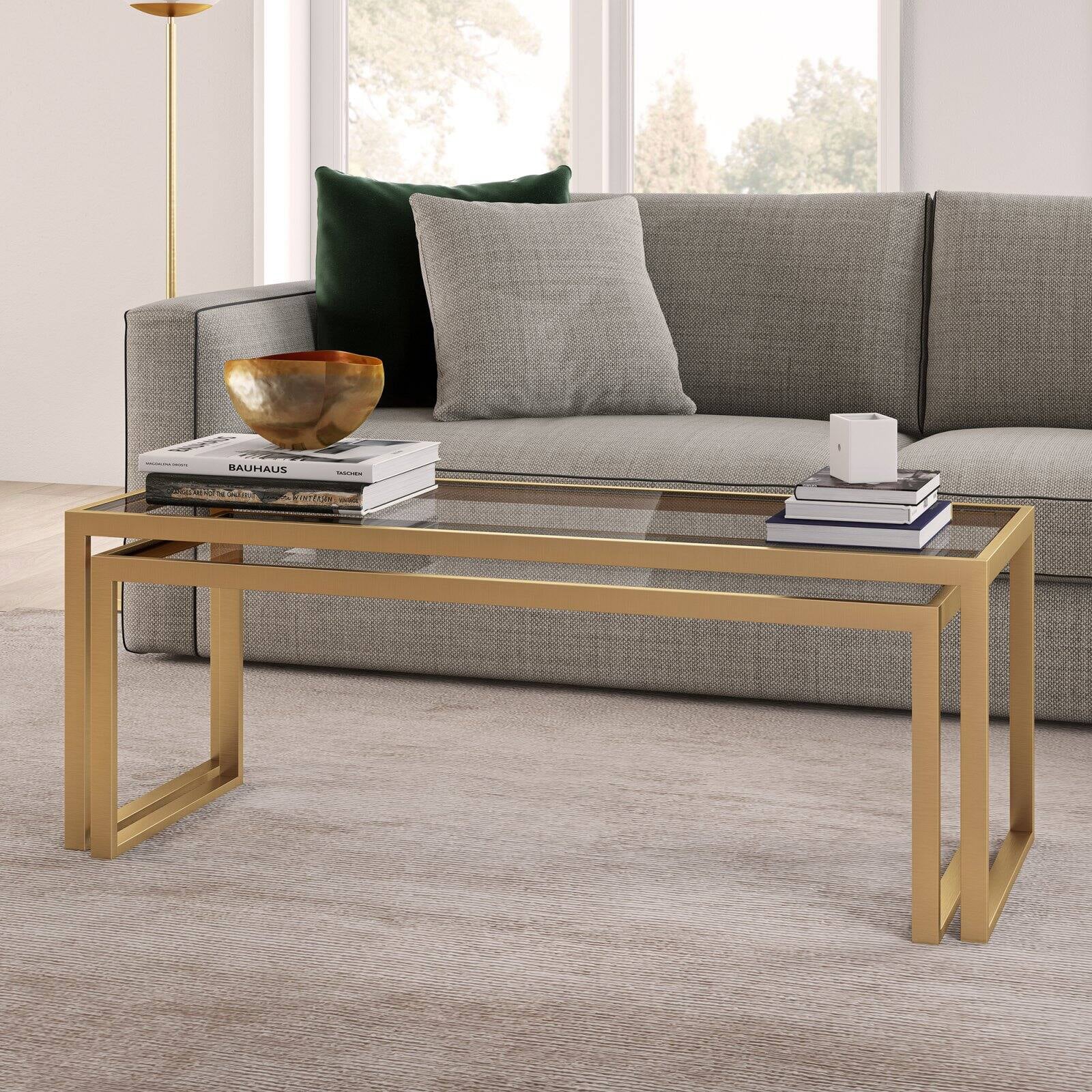 Hudson & Canal Rocco Nesting Coffee Table Set