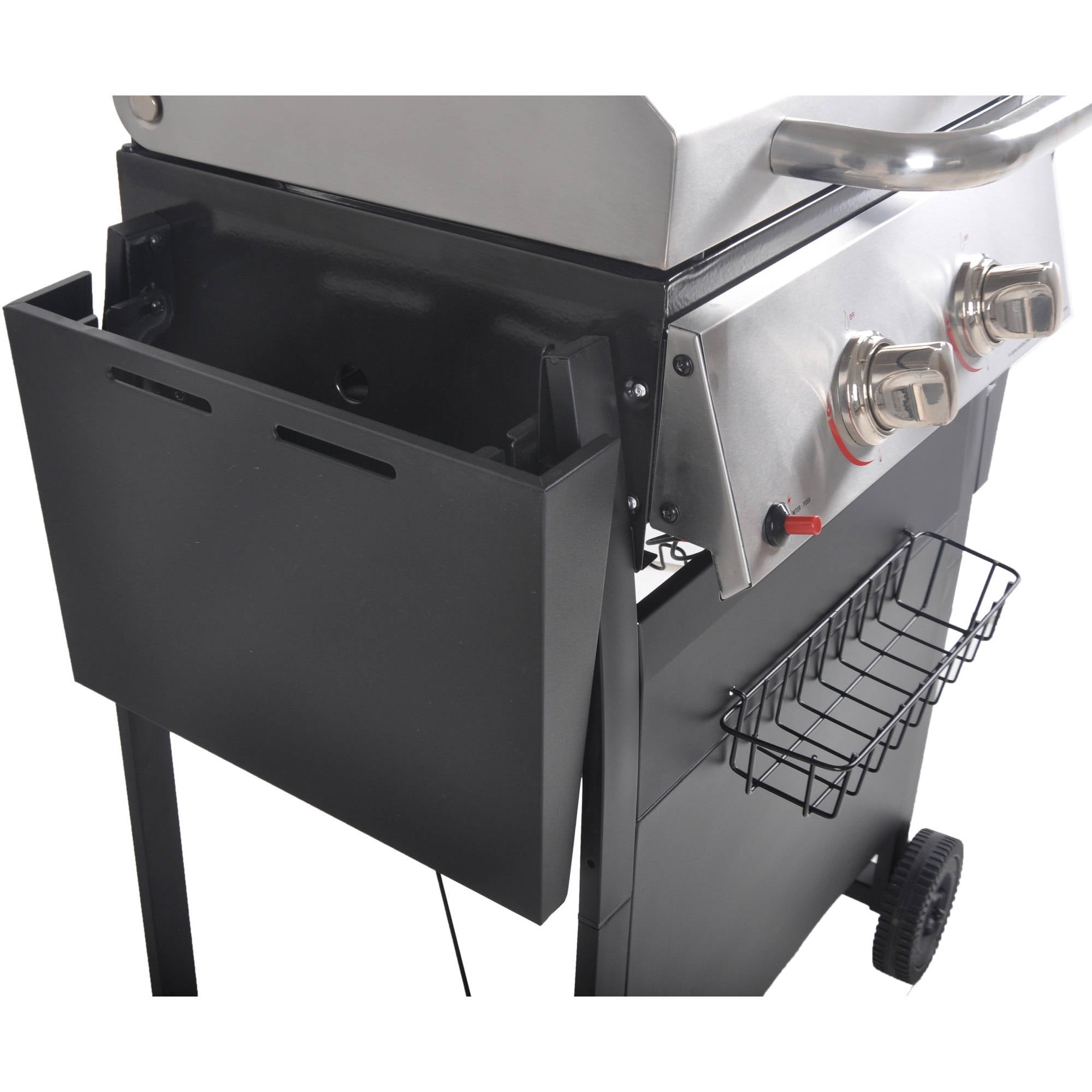 RevoAce 2-Burner Space Saver Propane Gas Grill, Stainless and Black, GBC1705WV