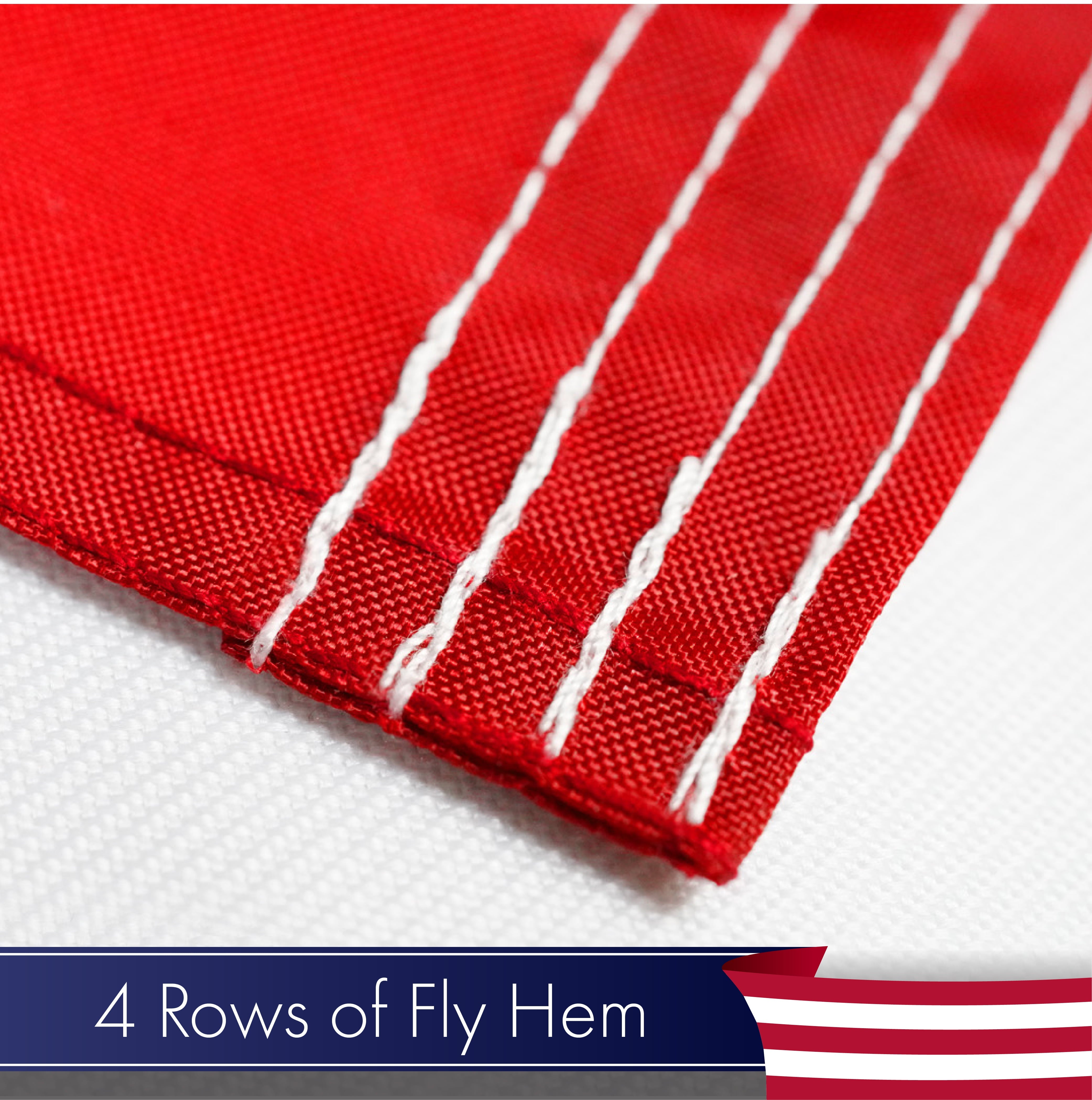 G128 - American USA US Flag 3x5 Ft Pole Sleeve Banner Style Embroidered Stars Sewn Stripes Pole Sleeve (Flag Pole is NOT Included)