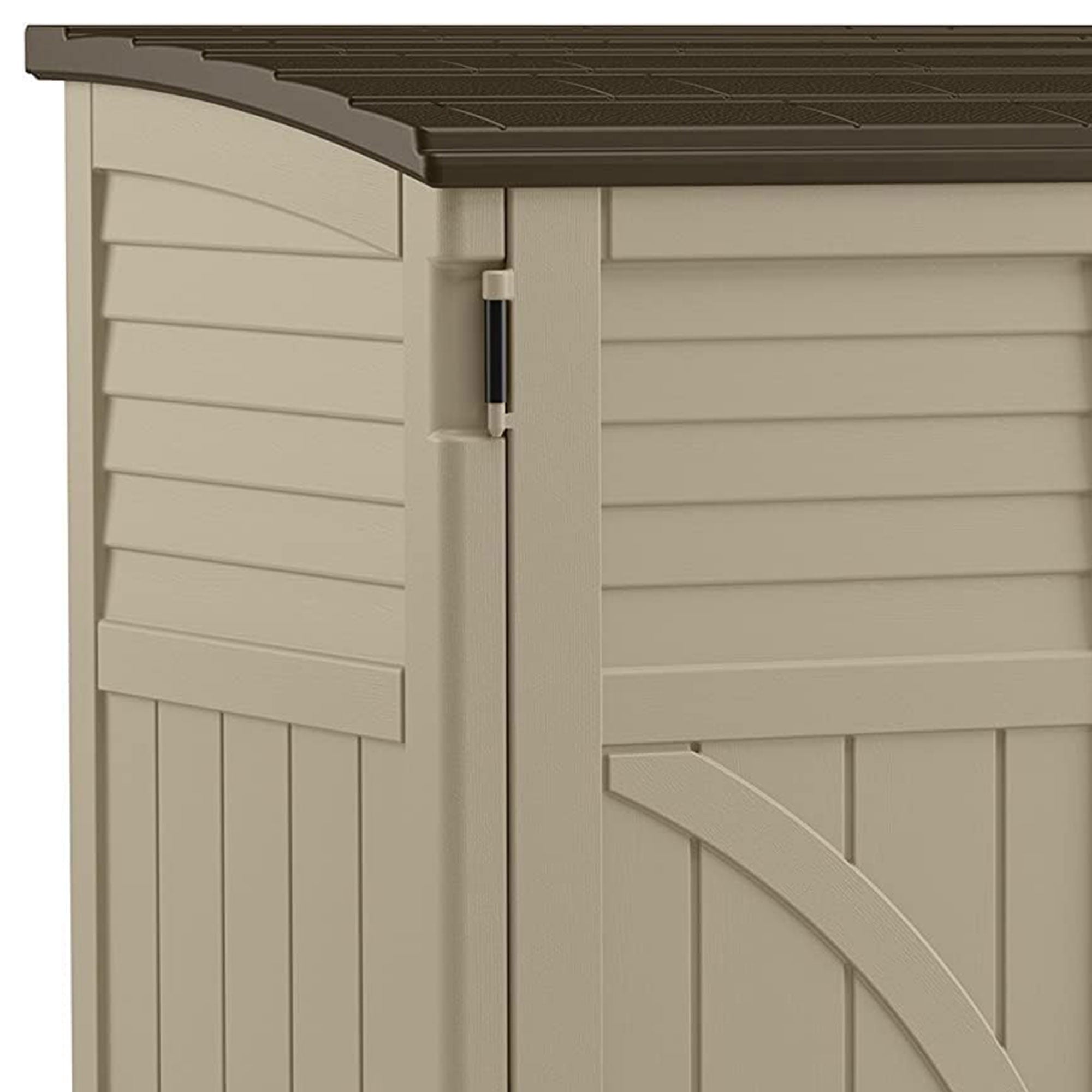 Suncast 34 Cubic ft Horizontal Compact Outdoor Storage Shed, Sand