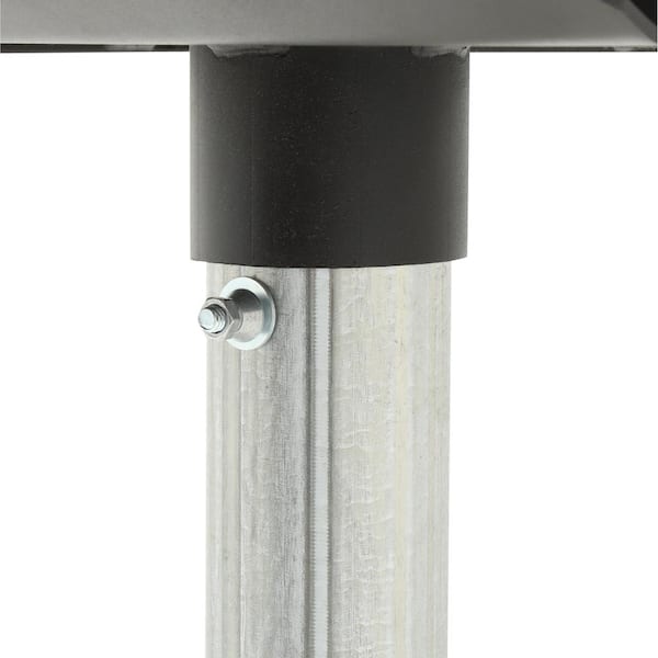 3-1/2 in. Rotating Pedestal Commercial Park Charcoal Grill with Post in Black