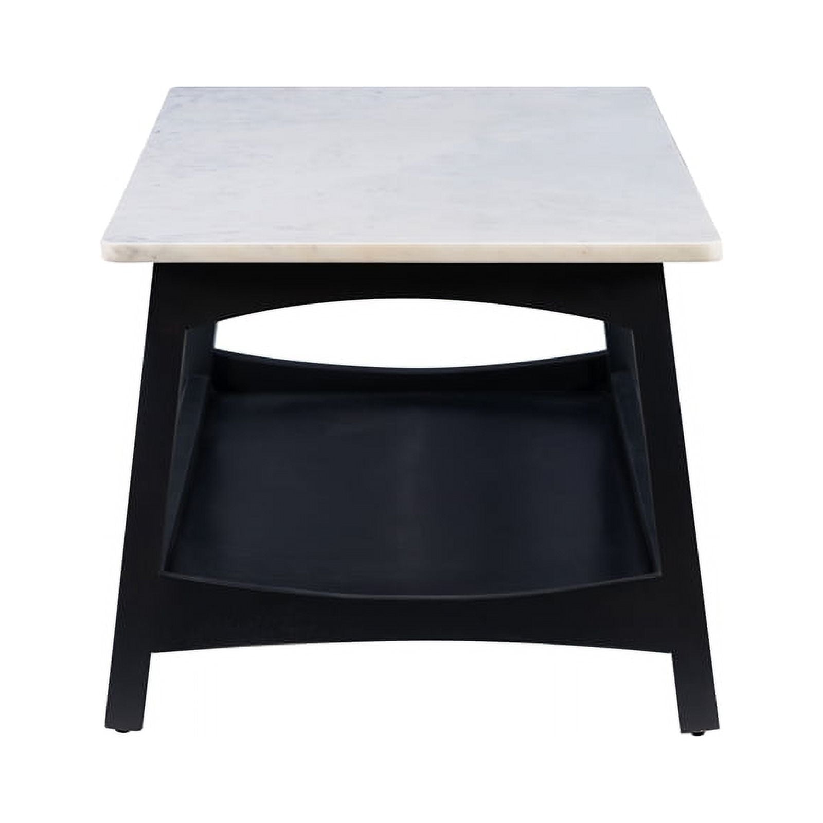 Linon Pace Wood and Marble Coffee Table in Gray