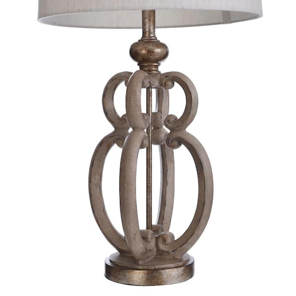 34 in. Tuscana Cream Table Lamp with Antique Distressed Finish