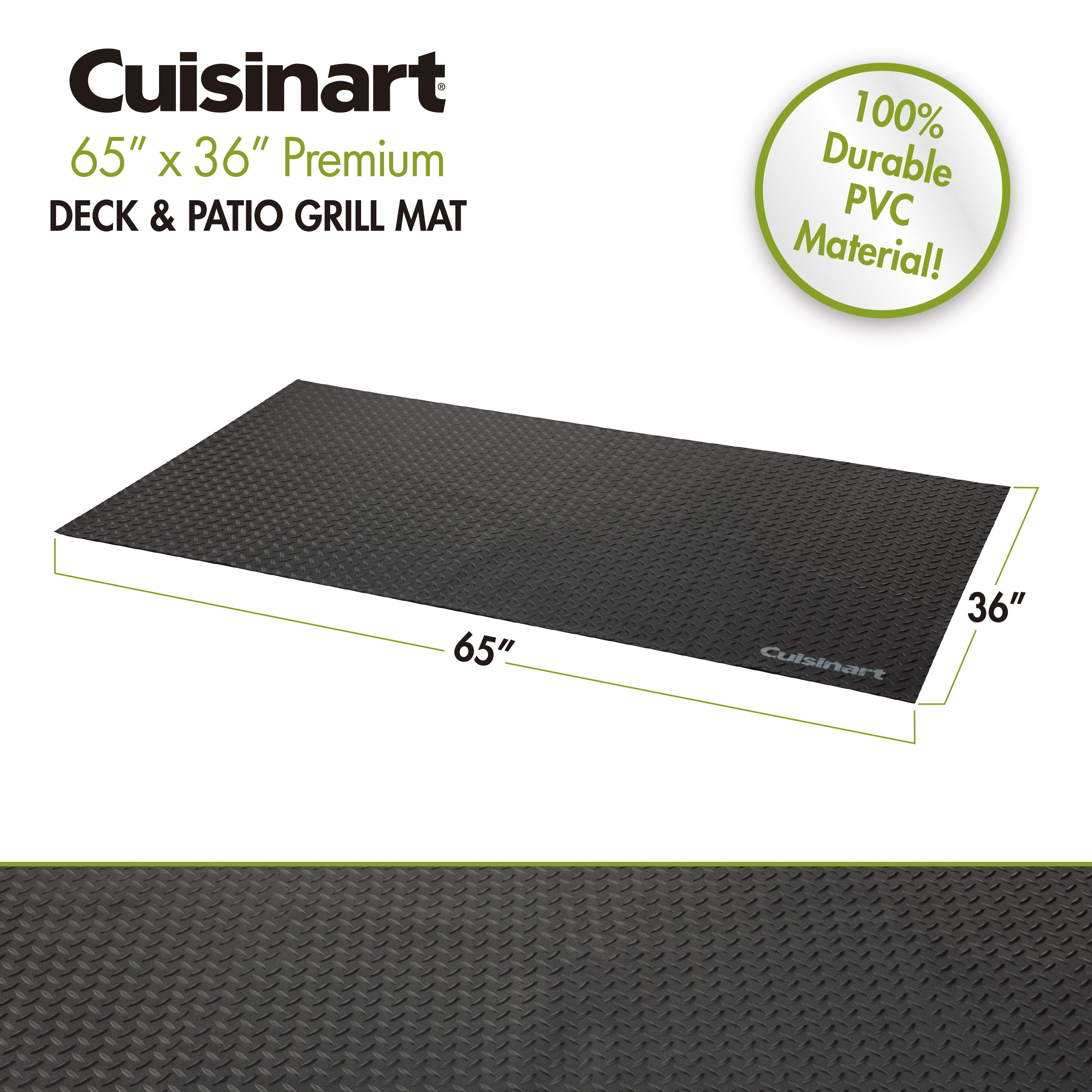Cuisinart Premium Heavy Duty Deck & Patio Grill Mat - Dimensions: 65