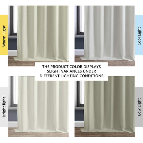 Excursion Ivory Solid Blackout Rod Pocket Curtain - 50 in. W x 96 in. L (1 Panel)