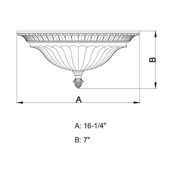 Avenant 16 in. W Bronze Flush Mount Ceiling Light Fixture