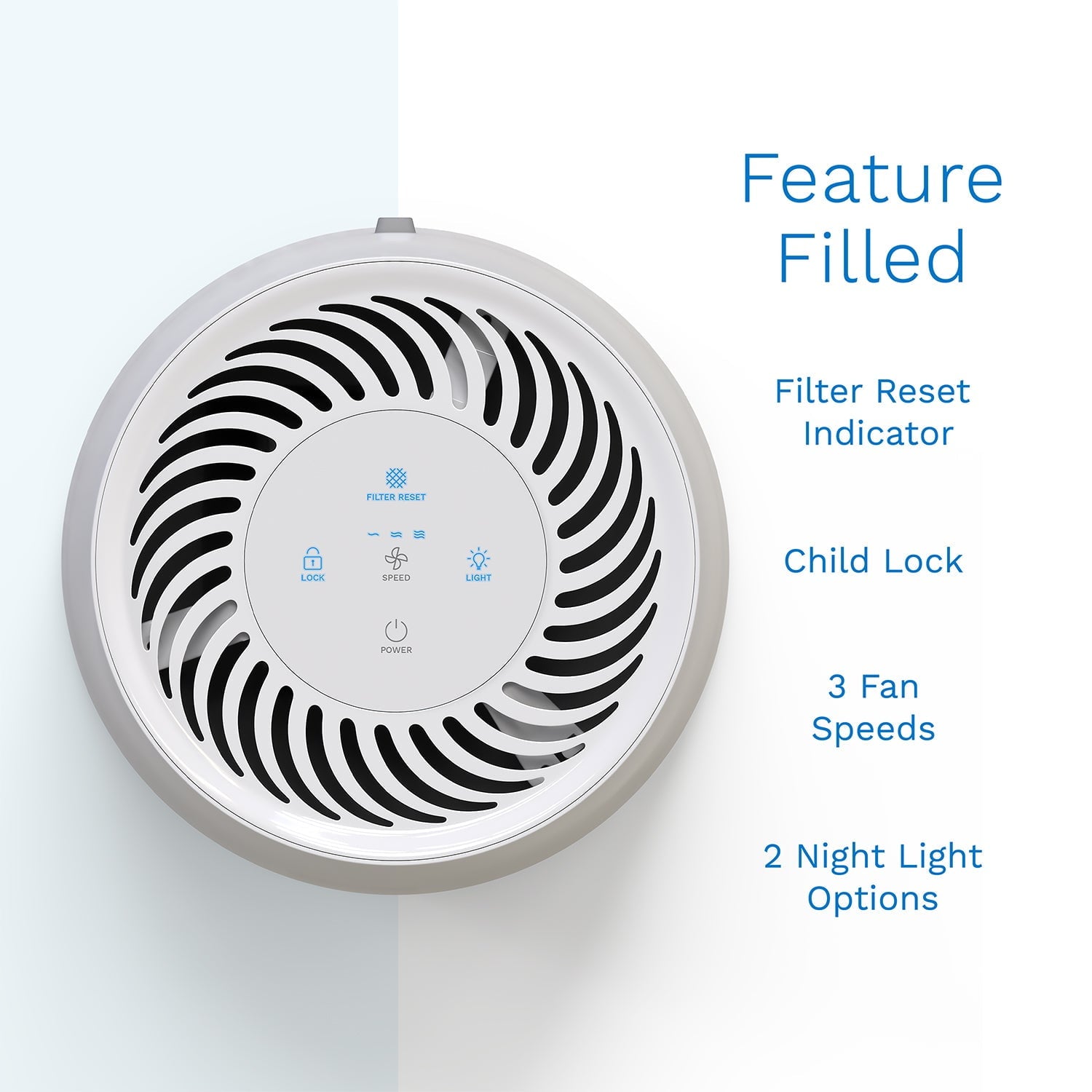 hOmeLabs True HEPA Air Purifier with H13 Filter - Removes 99.97% of Airborne Particles with Activated Carbon and 3-Stage Filtration to Significantly Improve Indoor Air Quality