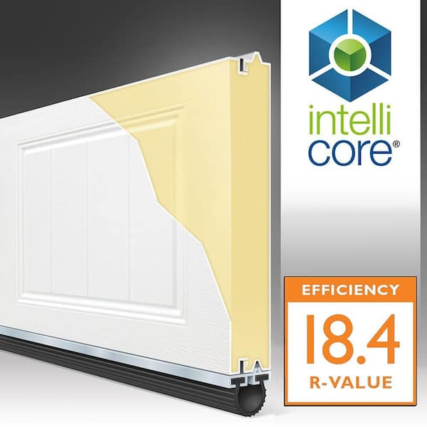 Gallery Collection 16 ft. x 7 ft. 18.4 R-Value Intellicore Insulated Ultra-Grain Walnut Garage Door with Windows