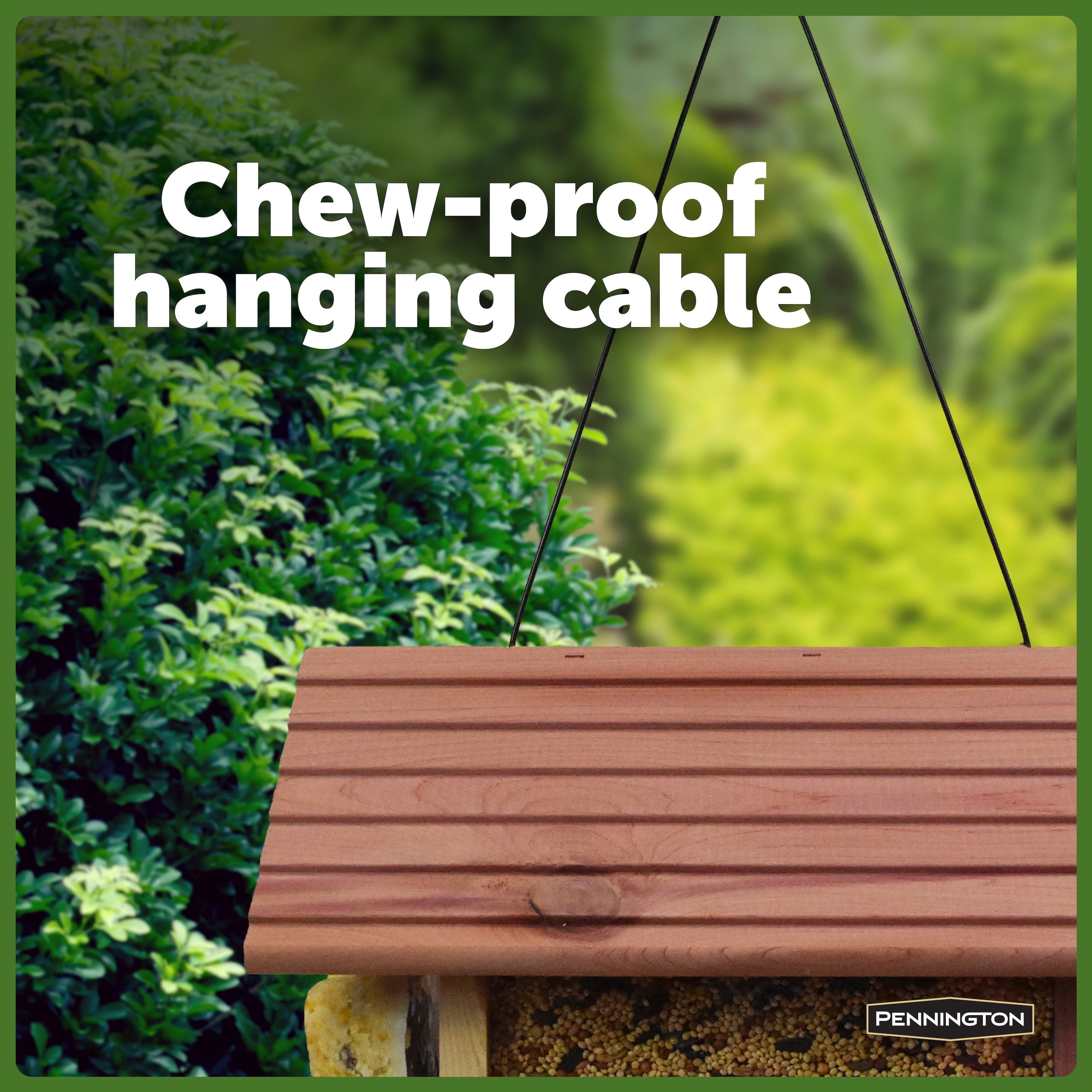 Pennington Red Cedar Snack Shack Wild Bird Feeder, 3.75 lb. Capacity