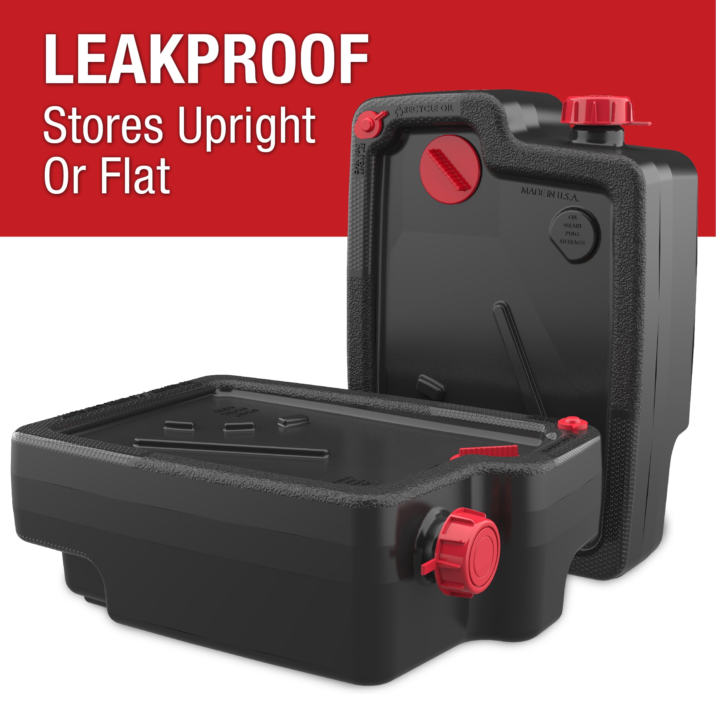 Hyper Tough 10 Quart Automotive Drain Pan Container, 420013HTMI, Black