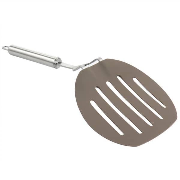 Nylon Wide Slotted Pancake Turner in Taupe