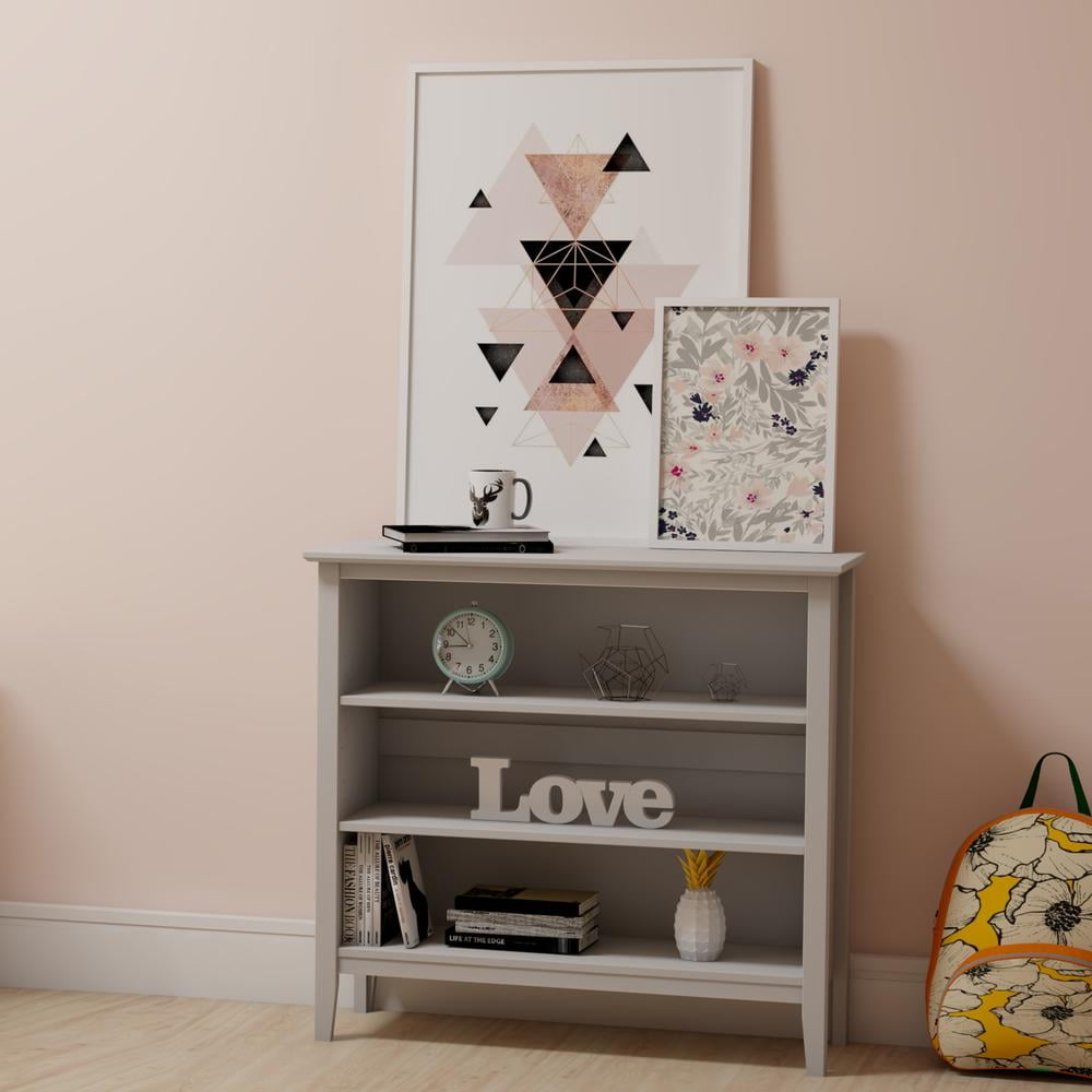 Alaterre Simplicity Kids Under Window Bookcase, Dove Gray