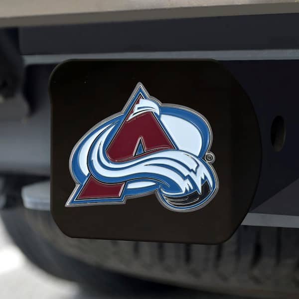 NHL Colorado Avalanche Color Emblem on Black Hitch Cover