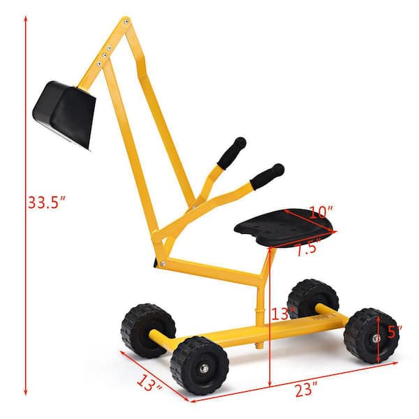 Sand Digger Heavy Duty Digging Scooper Kid Ride-on Digging Excavator for Sand Toy