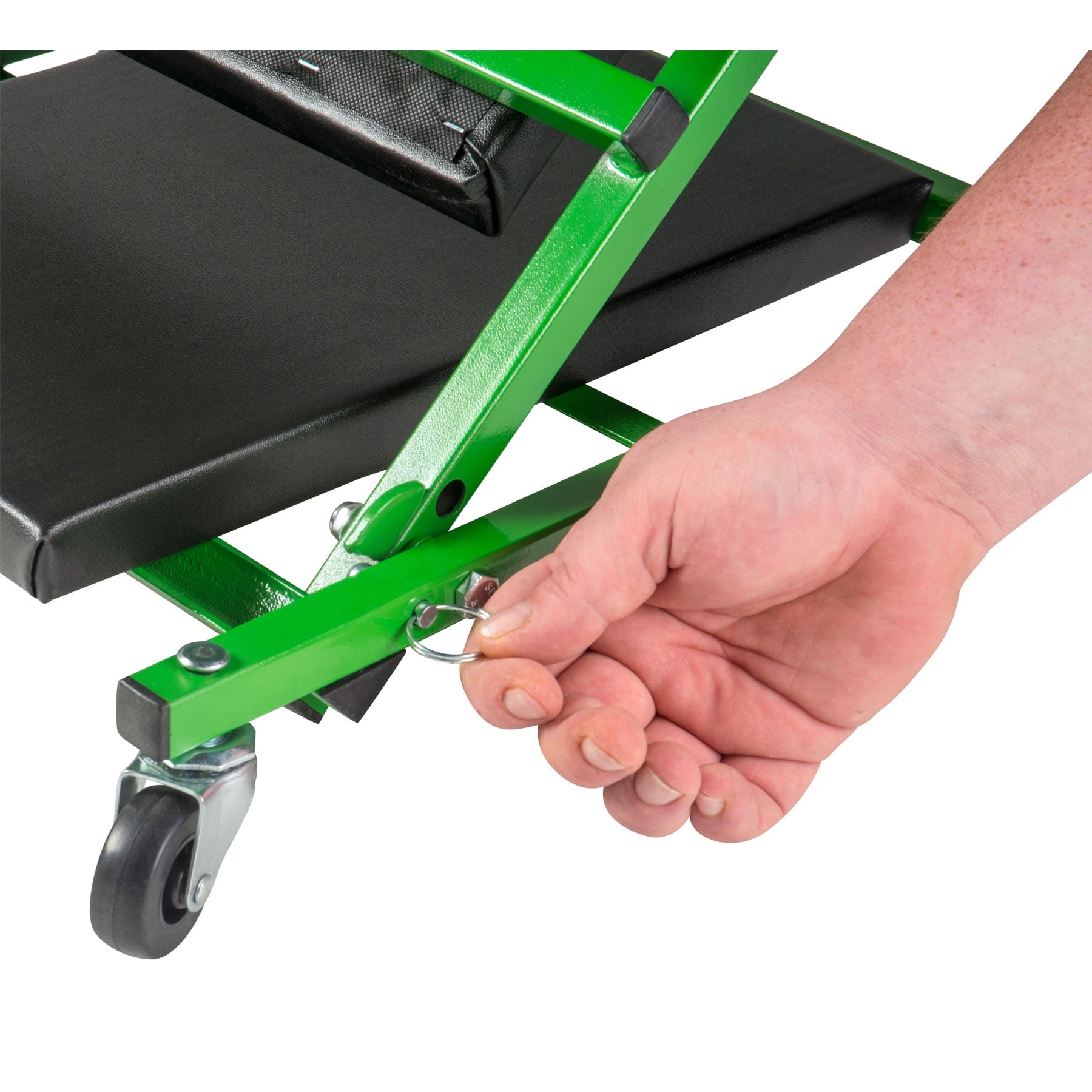 Pro-Lift Z 2-in-1 Creeper and Seat 36 inches with 6 Casters and 300 lbs Capacity - Black/Green