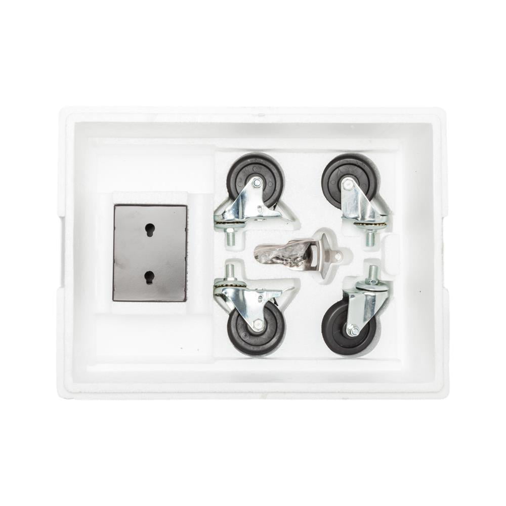 OverPatio 80QT Rattan Square Legs Cooler Cart with Shelf