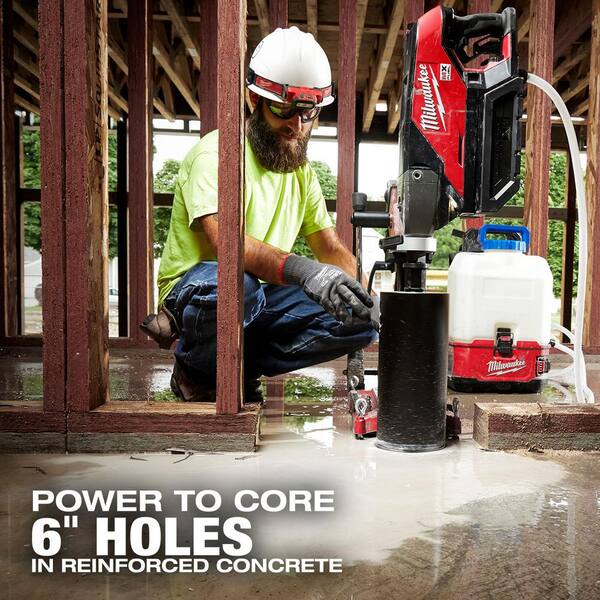 MX FUEL Lithium-Ion Cordless Handheld Core Drill Kit with Stand and M18 4 Gal. Switch Tank Backpack Water Supply Kit