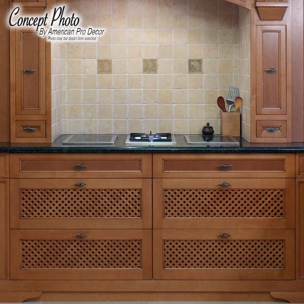 24 in. x 35-3/4 in. x 3/8 in. Unfinished Square Solid North American Cherry Lattice Panel Insert