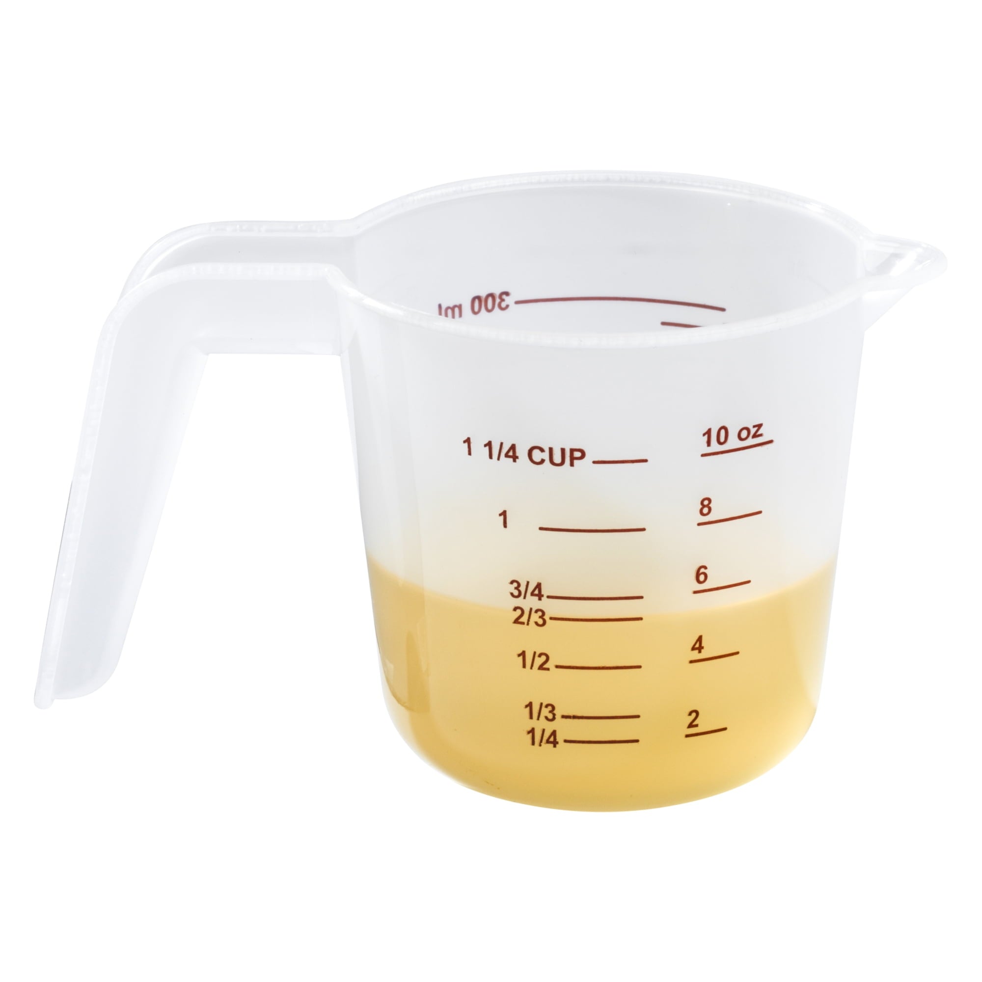 Mainstays 3-Piece Plastic Measuring Cups Set with Spouts, Clear