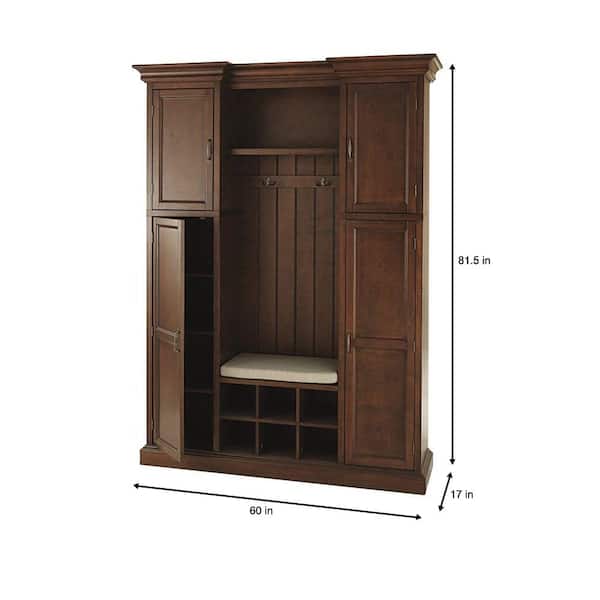 Royce Walnut Brown 60 in. Hall Tree