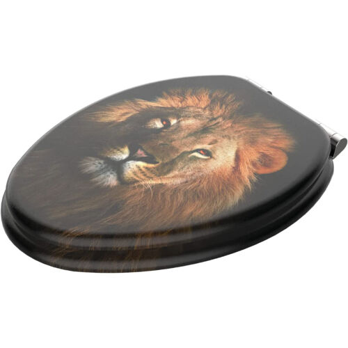 Sanilo 358 Elongated Soft Close Lid Molded Wood Adjustable Toilet Seat(Open Box)